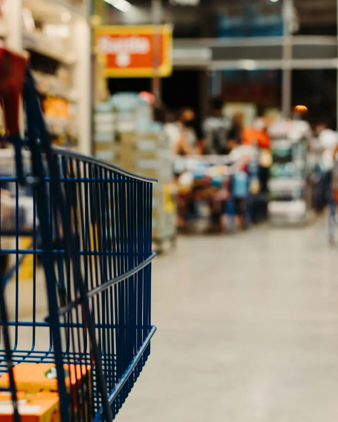 Cesta de compras no mercado